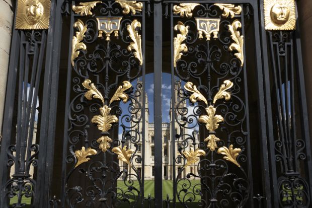 Gate to Codrington Library, Oxford