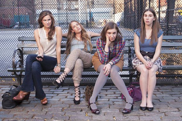 The cast of HBO series Girls The cast of HBO series Girls illustrating a review of “The New Female Antihero: The Disruptive Women of Twenty‑First-Century US Television” by By Sarah Hagelin and Gillian Silverman