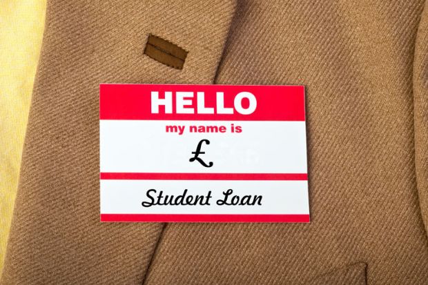 'Hello, my name is school loan' name badge 'Hello, my name is school loan' name badge