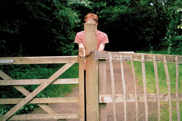 hiding behind gate post hiding behind gate post