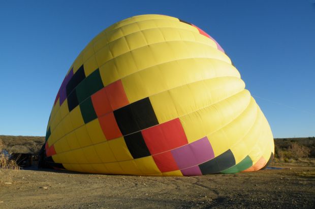 Hot air balloon on the ground Hot air balloon on the ground