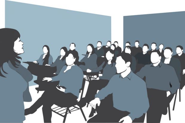 Illustration of a university seminar Illustration of a university seminar