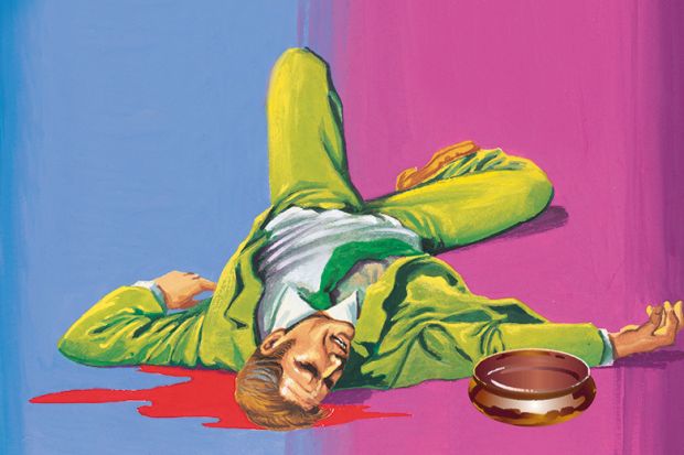 Illustration of a murdered man with blood coming out of his head Illustration of a murdered man with blood coming out of his head