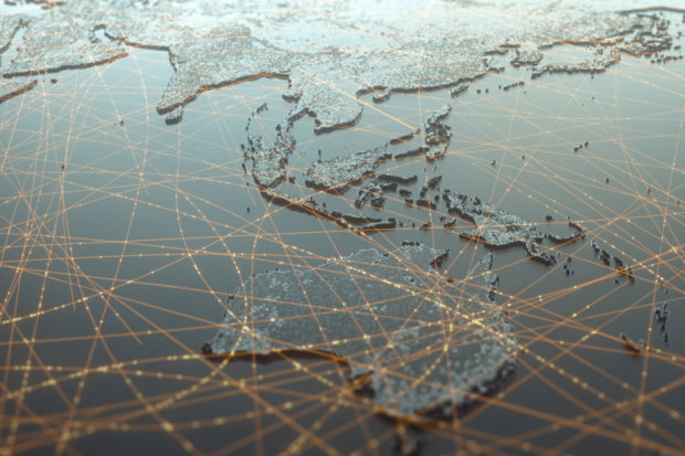 A map showing connectivity between Asia and Australia A map showing connectivity between Asia and Australia