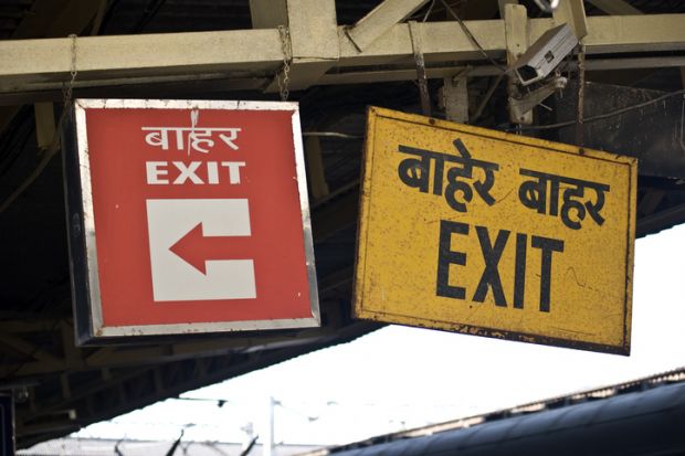 Exit sign in Hindi Exit sign in Hindi
