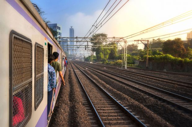Passengers on Mumbai metro