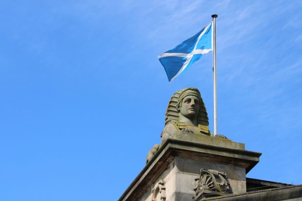 Sphinx sculpture on top of the Royal Scottish Academy