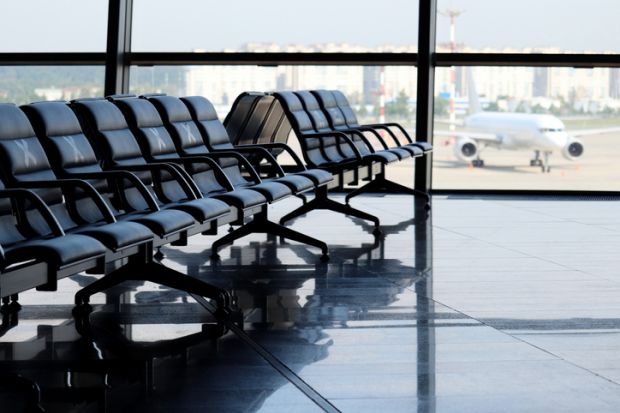 Empty seats in an airport lounge Empty seats in an airport lounge