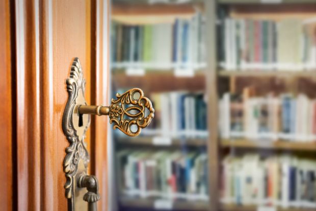 Old key in the keyhole