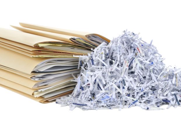 Shredding documents