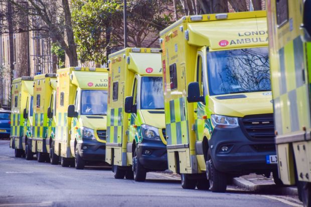  London Ambulance vehicles parked in London