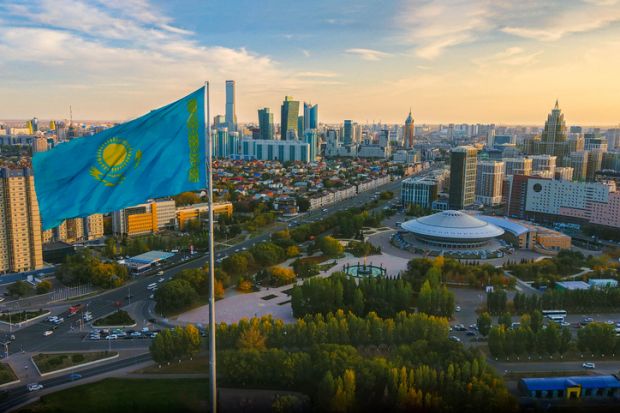 Astana city, with a view of the city downtown, the Capital circus and business buildings