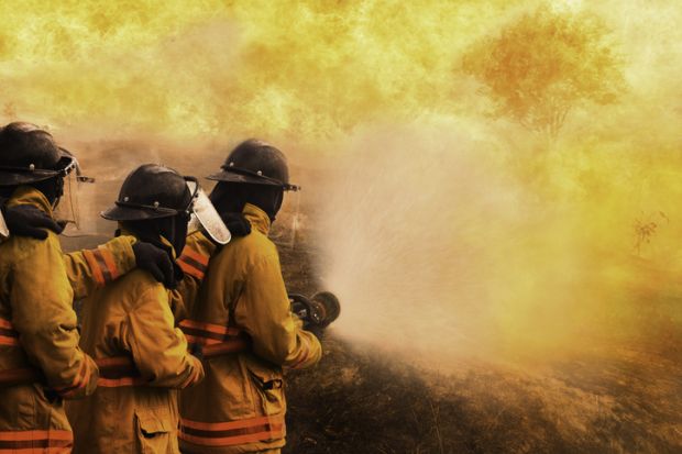Firefighters in Katoomba, Australia