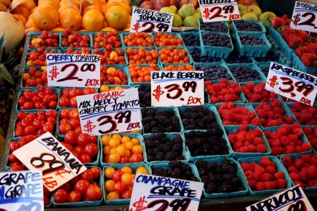 Fruits For Sale At Market Stall