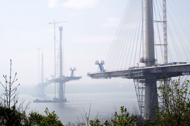 New road bridge across the Forth estuary near completion