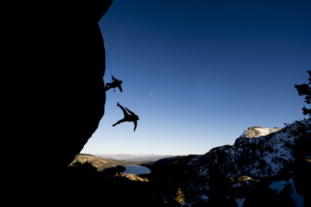 Rock climber falls as partner attempts to help