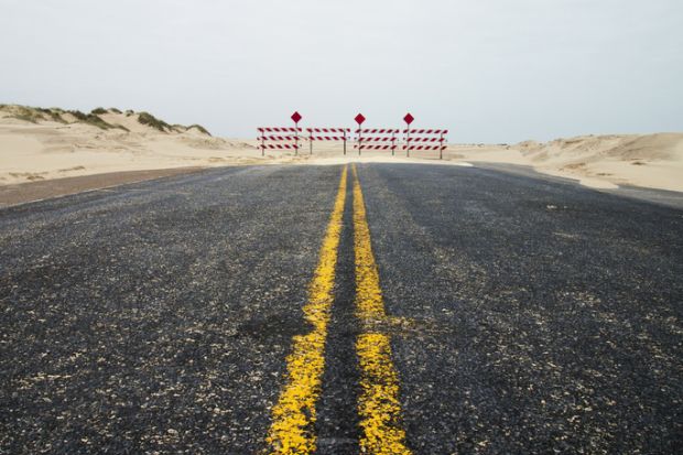 A road block A road block