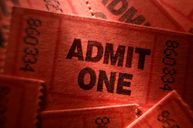 Admit One entrance ticket