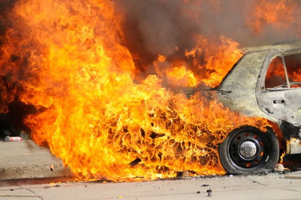 Burned out car Burned out car