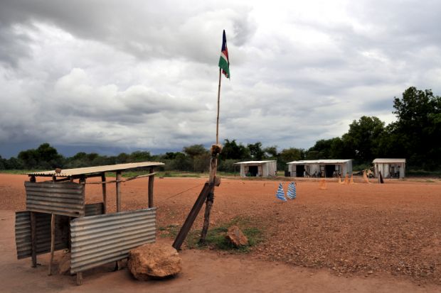 Road block in South Sudan