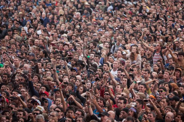 Crowd at music festival