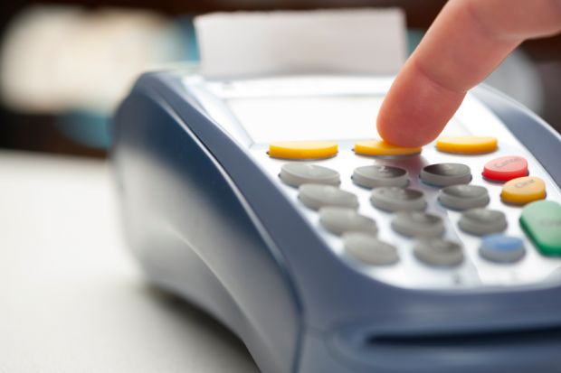 Chip and pin payment machine