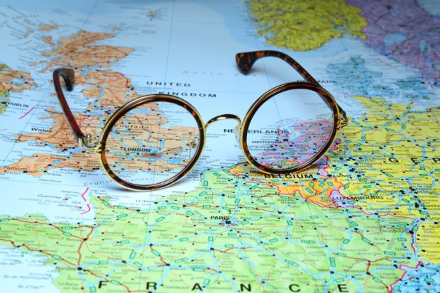 International study in UK map