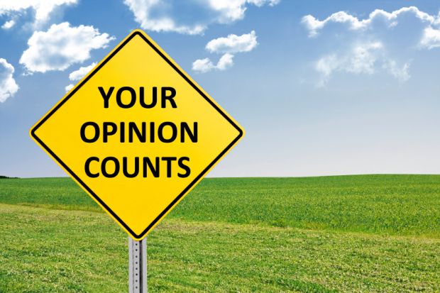 Sign saying 'Your Opinion Counts' Sign saying 'Your Opinion Counts'