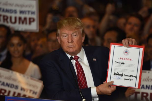 Donald Trump pledge