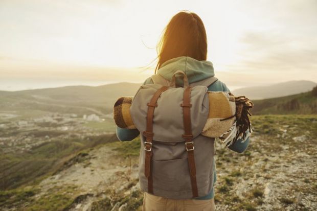 Female academics in Spain are more internationally mobile than men, but opt for briefer trips closer to home, a new report says woman hiker