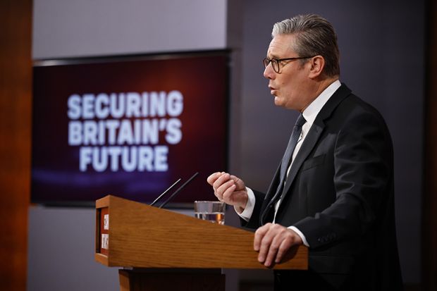 Keir Starmer, UK prime minister, during a news conference ahead of the publication of the government's immigration white paper Keir Starmer, UK prime minister, during a news conference ahead of the publication of the government's immigration white paper