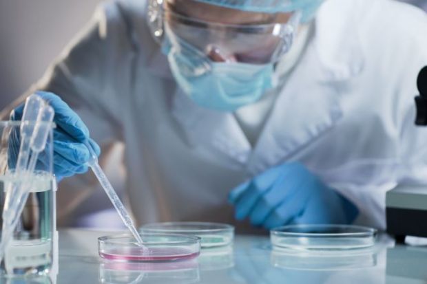 A lab technician A lab technician