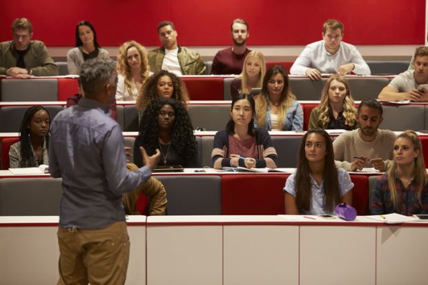 Students in a lecture theatre