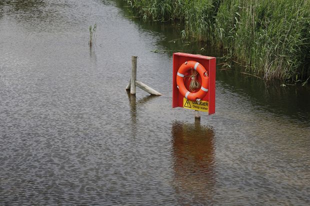 Lifebelt in water Lifebelt in water