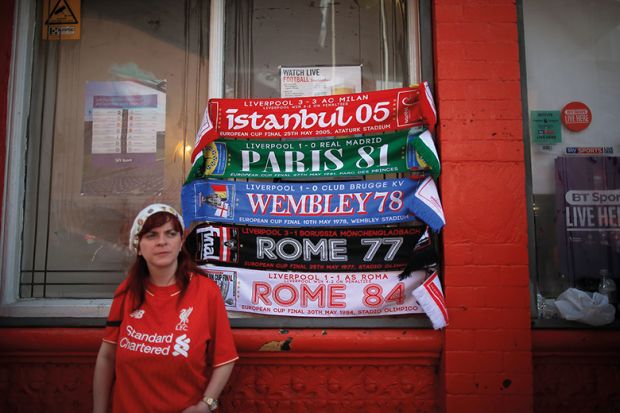 Liverpool football supporter Liverpool football supporter