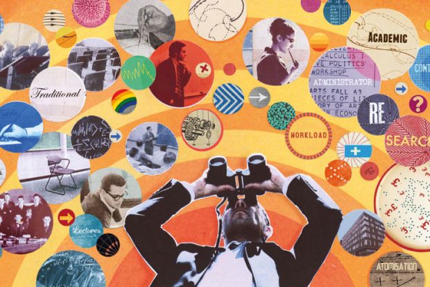 Man looking through binoculars Man looking through binoculars