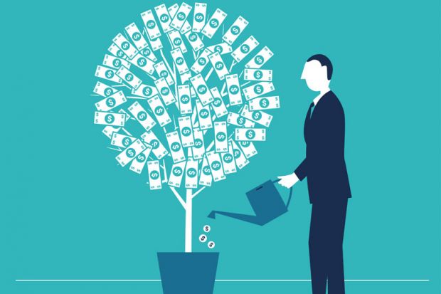 man-watering-money-tree-illustration man-watering-money-tree-illustration