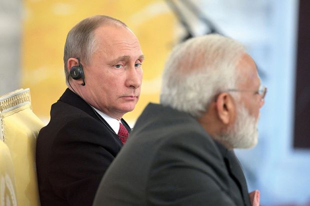 Vladimir Putin with Narendra Modi of India Vladimir Putin with Narendra Modi of India