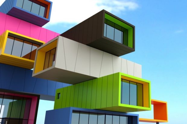 Modularity Hosing units piled up, symbolising modularity