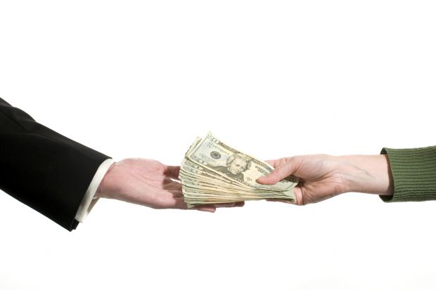 Money exchanging hands