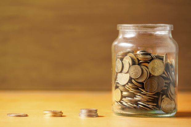 Money in a jar
