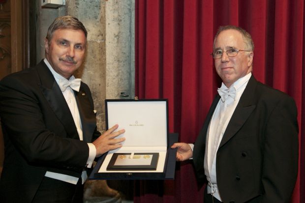 Professor Gene Grossman of Princeton University receiving Onassis Prize for International Trade Professor Gene Grossman of Princeton University receiving Onassis Prize for International Trade