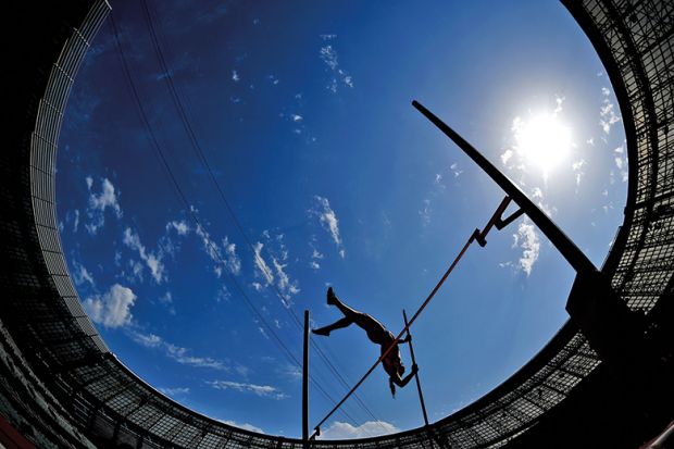 Pole vault competitor