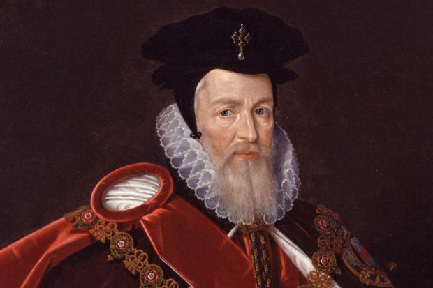 Painting of William Cecil, 1st Baron Burghley, Lord Burghley Painting of William Cecil, 1st Baron Burghley, Lord Burghley