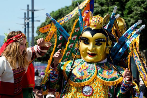 People celebrating Chinese Year of the Snake, Wellington, New Zealand People celebrating Chinese Year of the Snake, Wellington, New Zealand