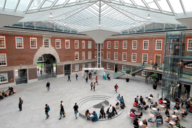 People gathered at Middlesex University quad