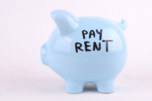 Piggy bank saying 'pay rent' Piggy bank saying 'pay rent'