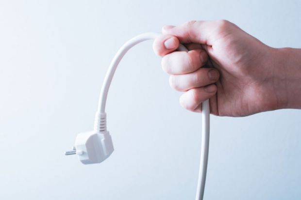 Plug pulled out illustrating Microsoft Academic being ‘retired’