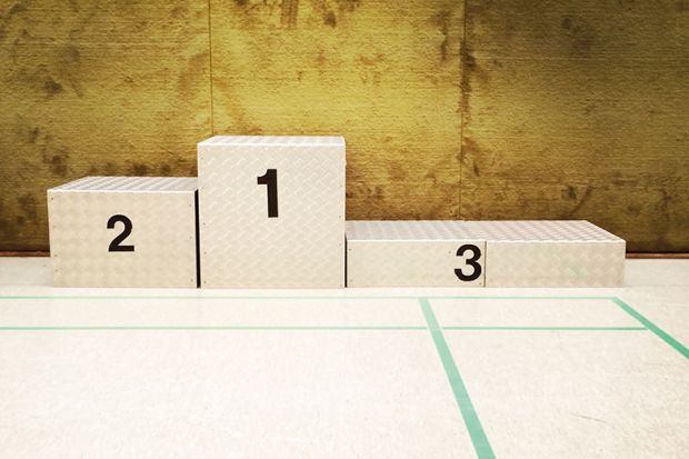 A podium constructed out of wood A podium constructed out of wood