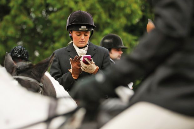 Posh female horse rider